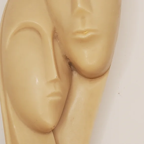 Devotion Cycladic Idol Love Between Couple Statue Marble Handmade Sculpture